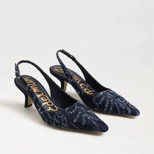 Sam Edelman Bianka Slingback Pump Hudson Navy Denim